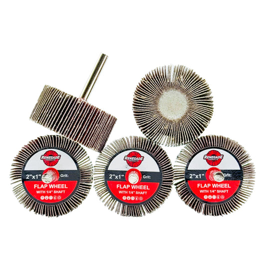 2" x 1" Mini Flap Wheel with 1/4" Chuck (5-Pack)