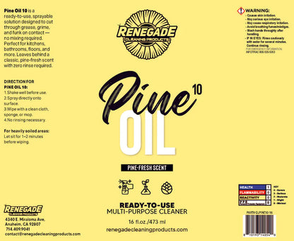 Pine Oil 10 Cleaner – 10% Pure Pine Oil, Ready To Use, Plant‑Powered Disinfectant