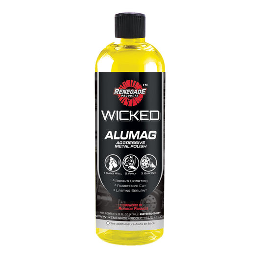 Wicked Alumag Heavy Cut Metal Polish 16 Oz