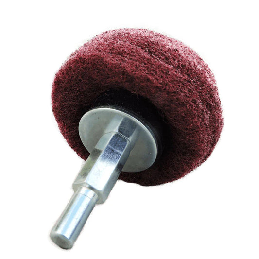 Mushroom Scuff Pad with Shank - 2in